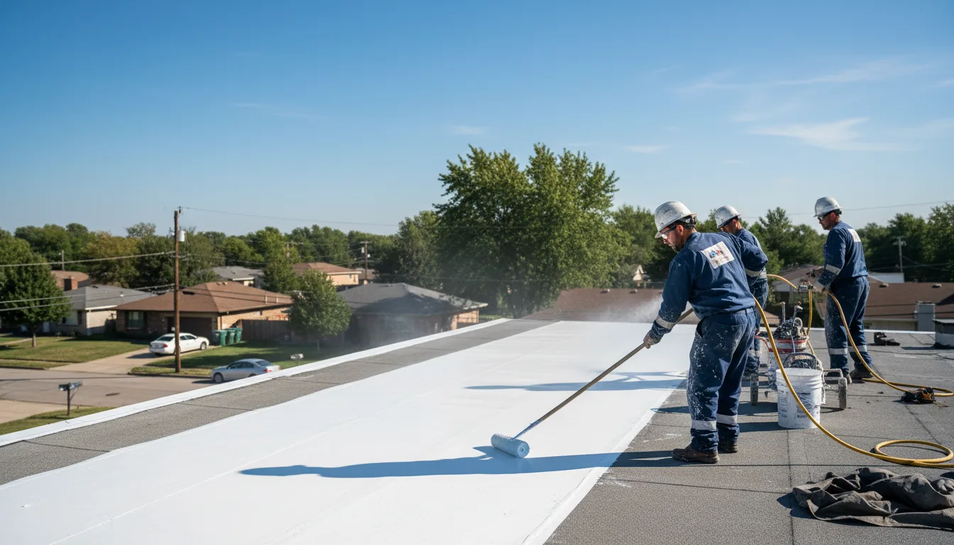 Commercial roof coating in Plymouth, PA near me
